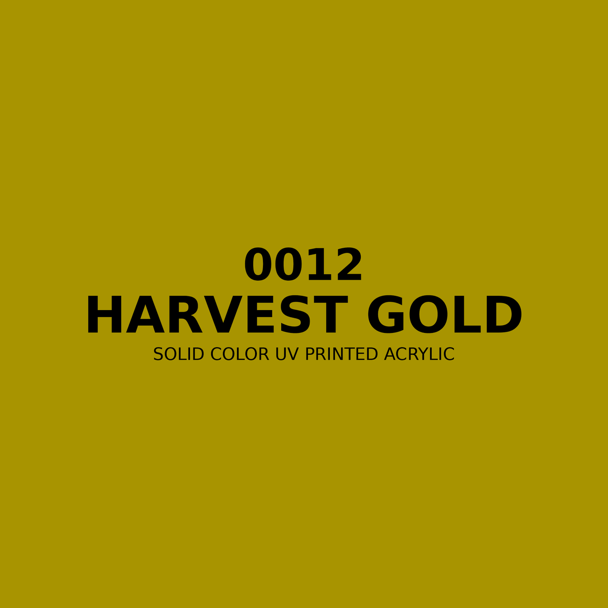 0012 | Harvest Gold | Solid Color UV Printed Acrylic - Solid Color UV Printed Acrylic