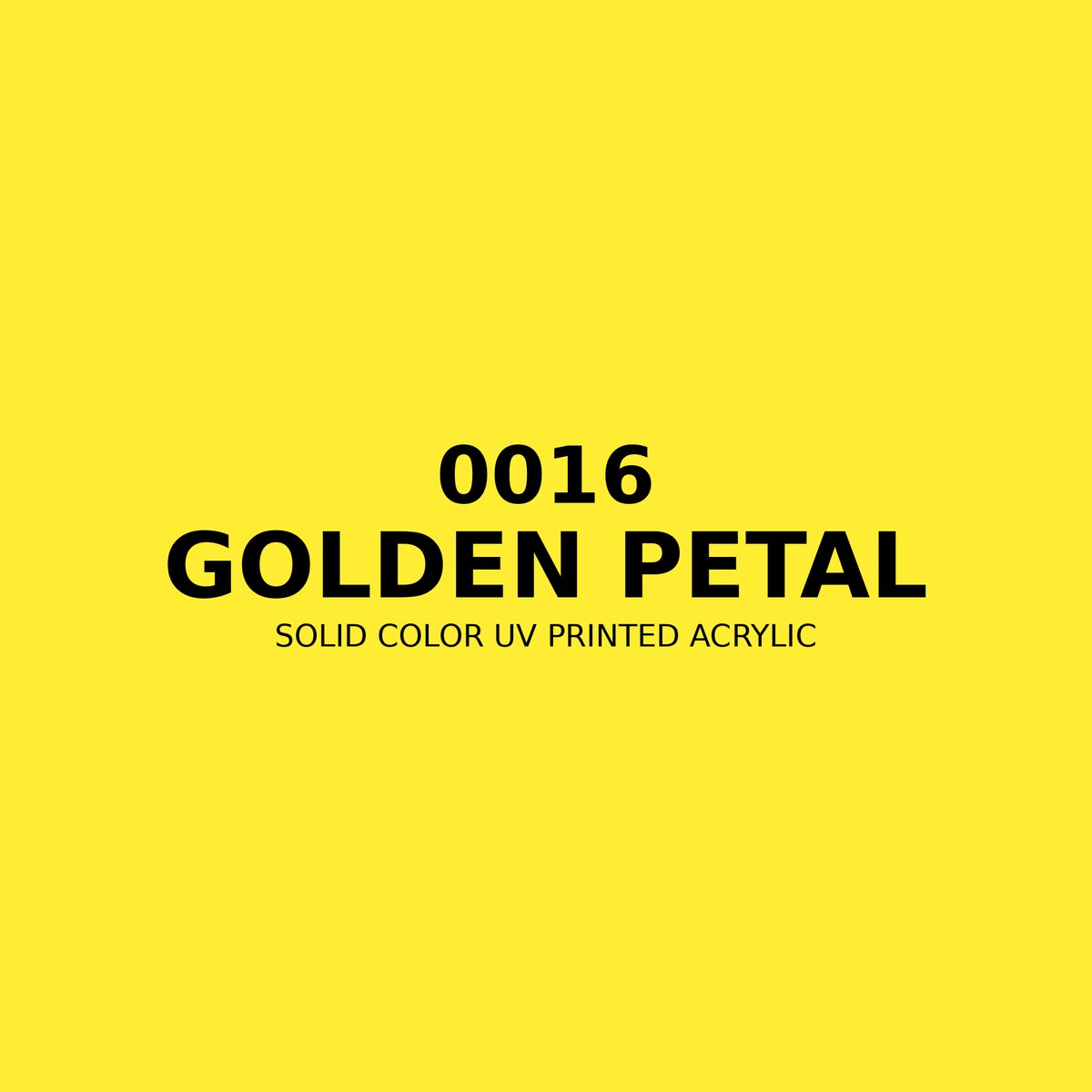 0016 | Golden Petal | Solid Color UV Printed Acrylic - Solid Color UV Printed Acrylic
