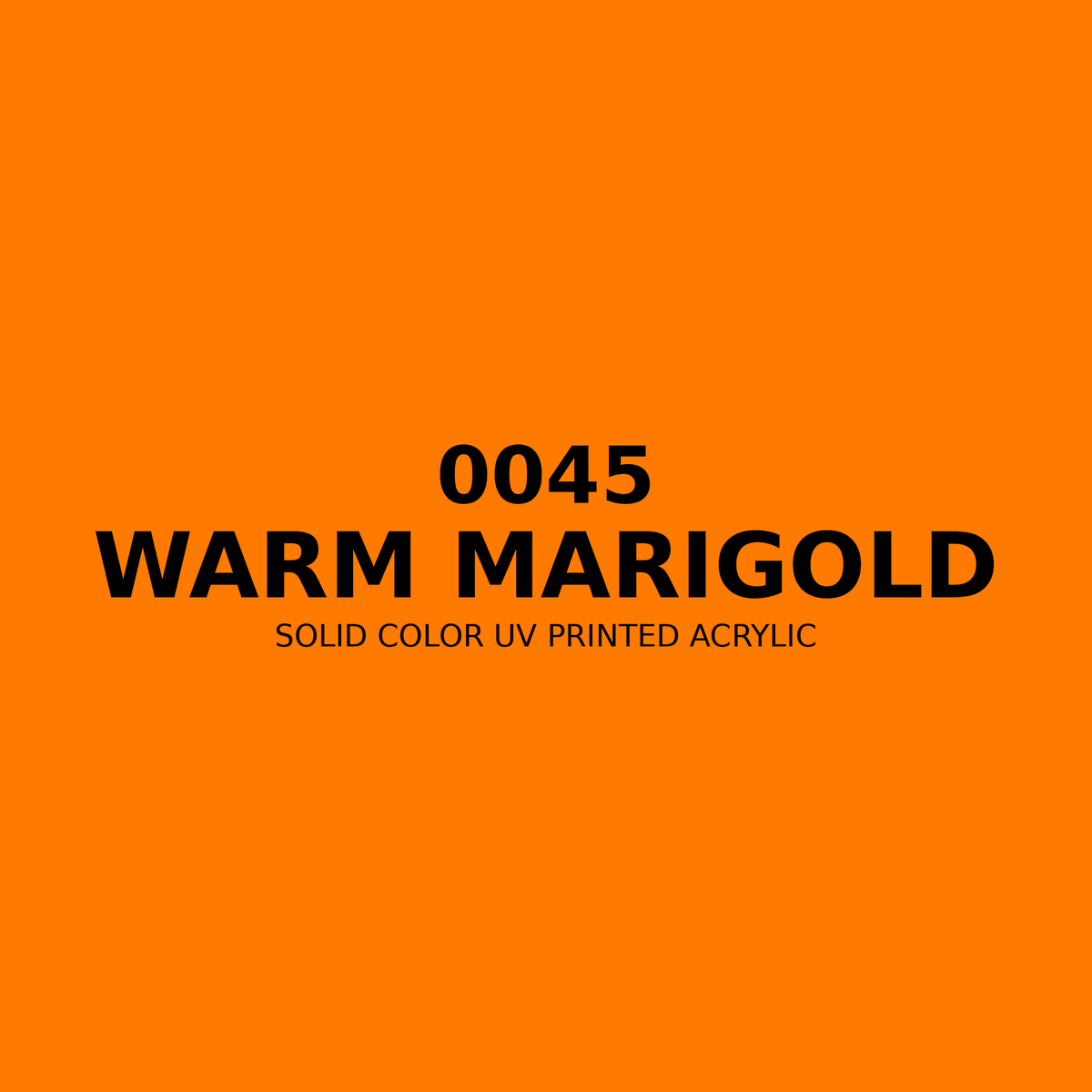 0045 | Warm Marigold | Solid Color UV Printed Acrylic - Solid Color UV Printed Acrylic