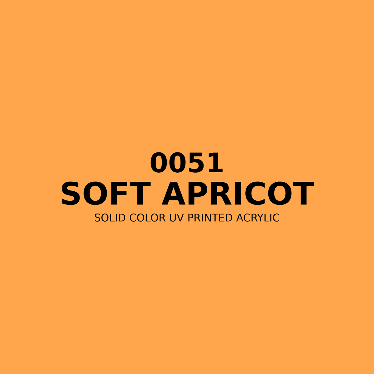 0051 | Soft Apricot | Solid Color UV Printed Acrylic - Solid Color UV Printed Acrylic