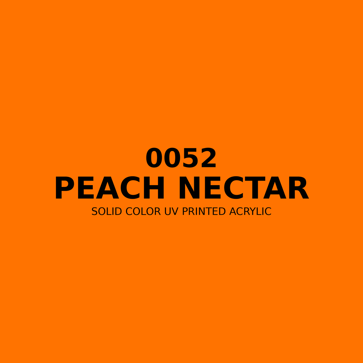 0052 | Peach Nectar | Solid Color UV Printed Acrylic - Solid Color UV Printed Acrylic