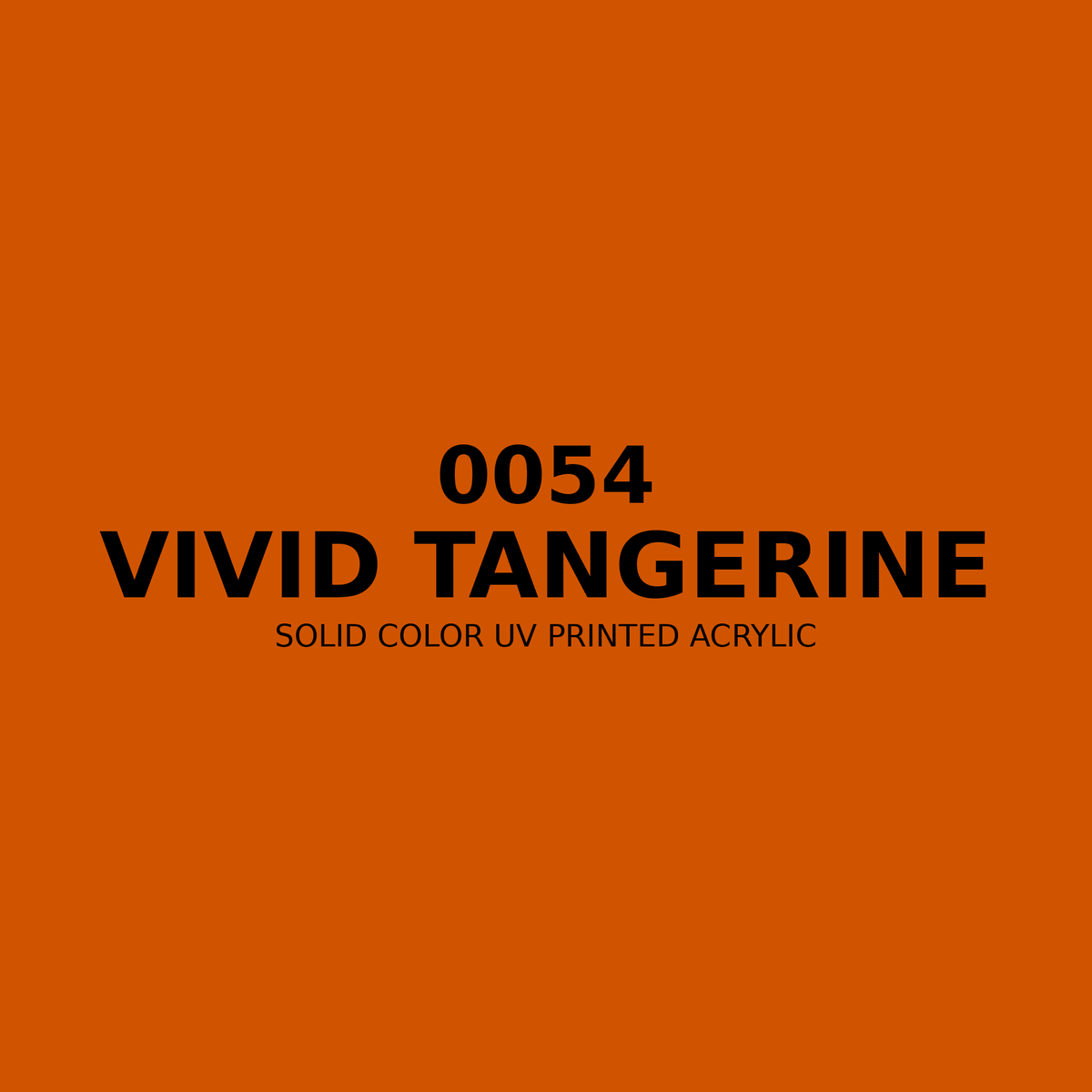 0054 | Vivid Tangerine | Solid Color UV Printed Acrylic - Solid Color UV Printed Acrylic