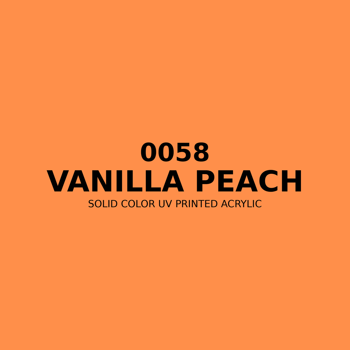 0058 | Vanilla Peach | Solid Color UV Printed Acrylic - Solid Color UV Printed Acrylic
