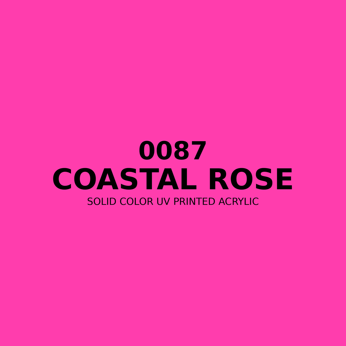 0087 | Coastal Rose | Solid Color UV Printed Acrylic - Solid Color UV Printed Acrylic