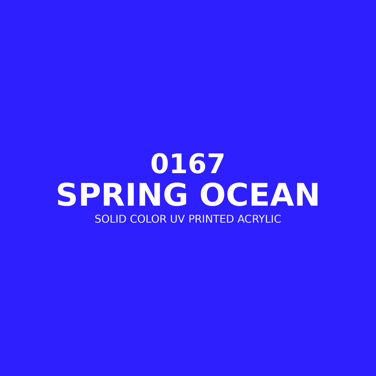 0167 | Spring Ocean | Solid Color UV Printed Acrylic color swatch