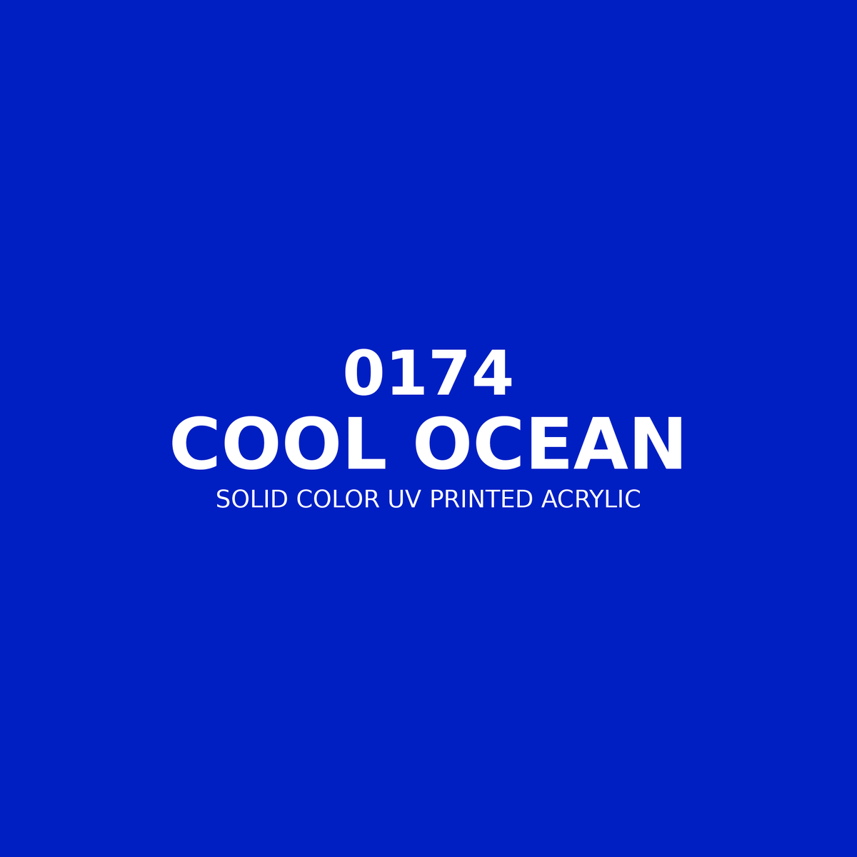 0174 | Cool Ocean | Solid Color UV Printed Acrylic - Solid Color UV Printed Acrylic