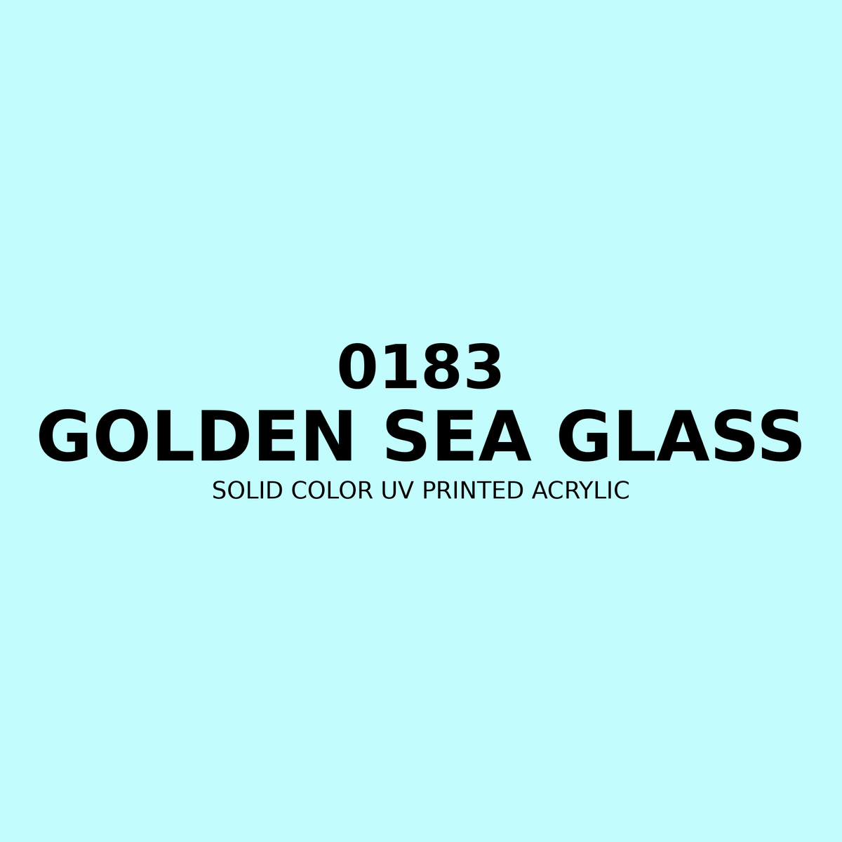 0183 | Golden Sea Glass | Solid Color UV Printed Acrylic - Solid Color UV Printed Acrylic