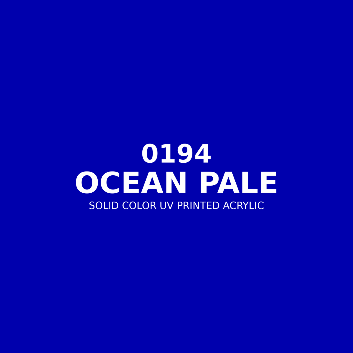 0194 | Ocean Pale | Solid Color UV Printed Acrylic - Solid Color UV Printed Acrylic