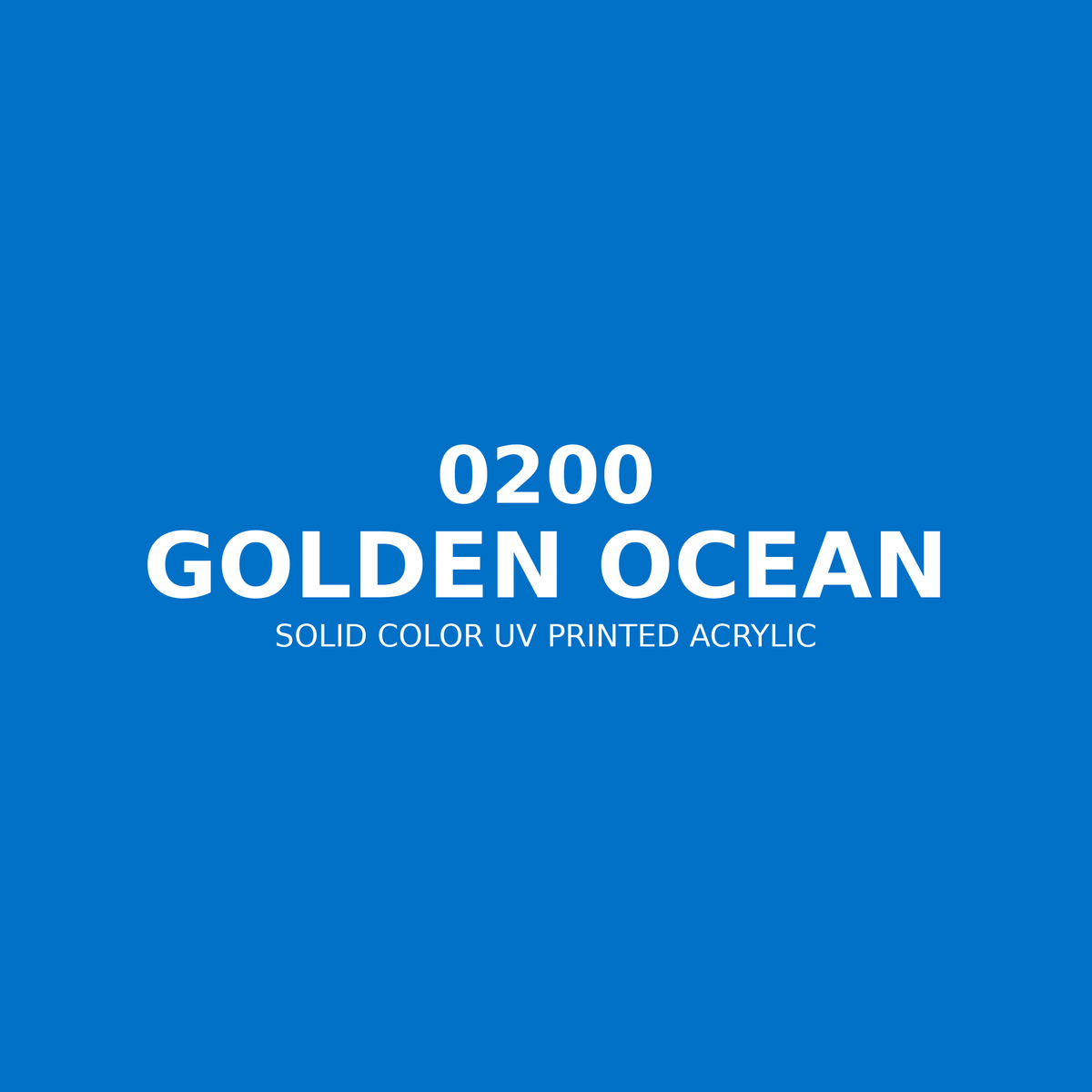 0200 | Golden Ocean | Solid Color UV Printed Acrylic - Solid Color UV Printed Acrylic