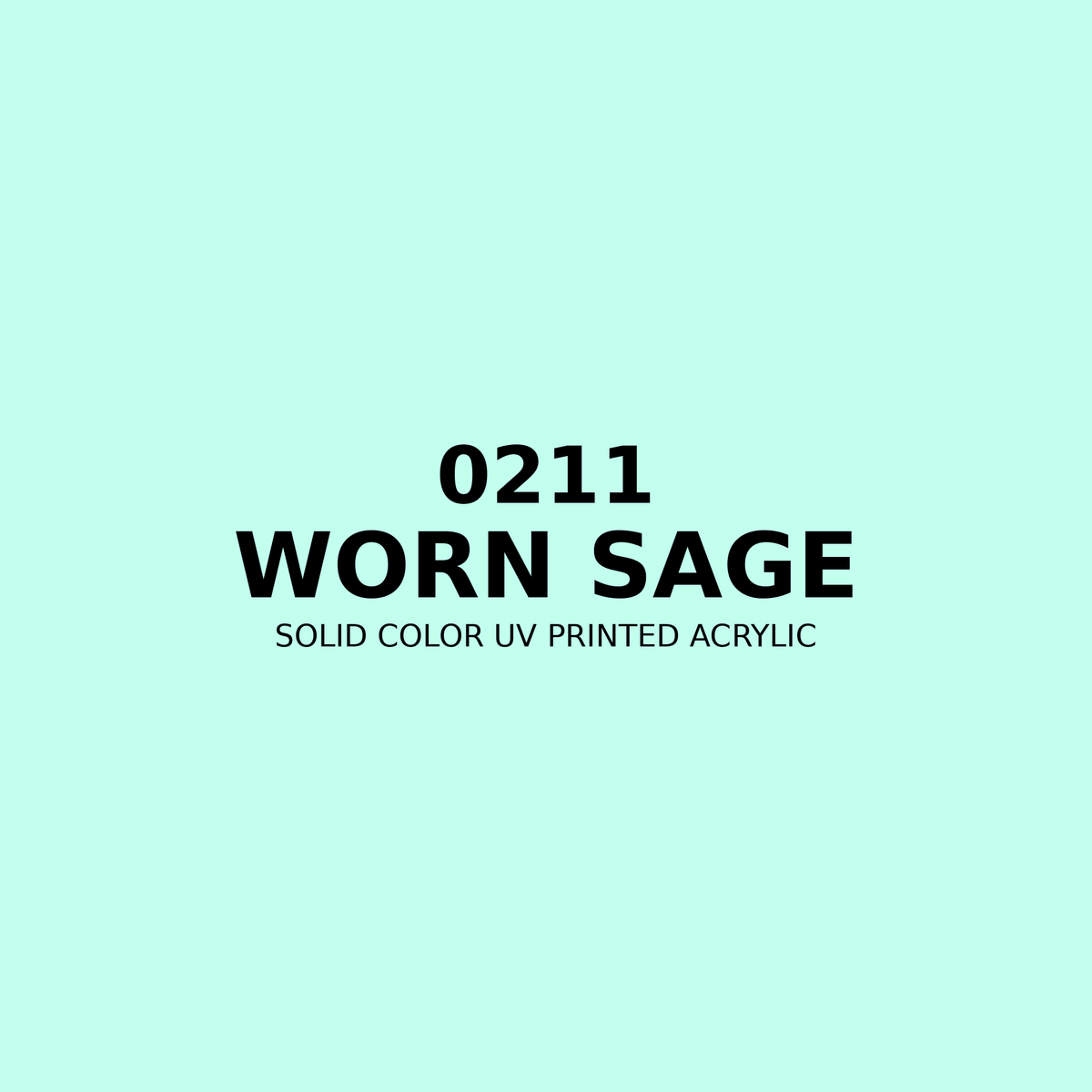 0211 | Worn Sage | Solid Color UV Printed Acrylic - Solid Color UV Printed Acrylic