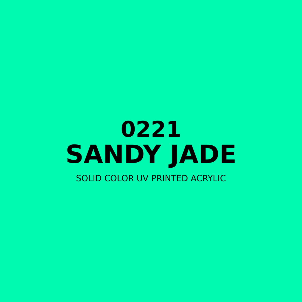 0221 | Sandy Jade | Solid Color UV Printed Acrylic - Solid Color UV Printed Acrylic