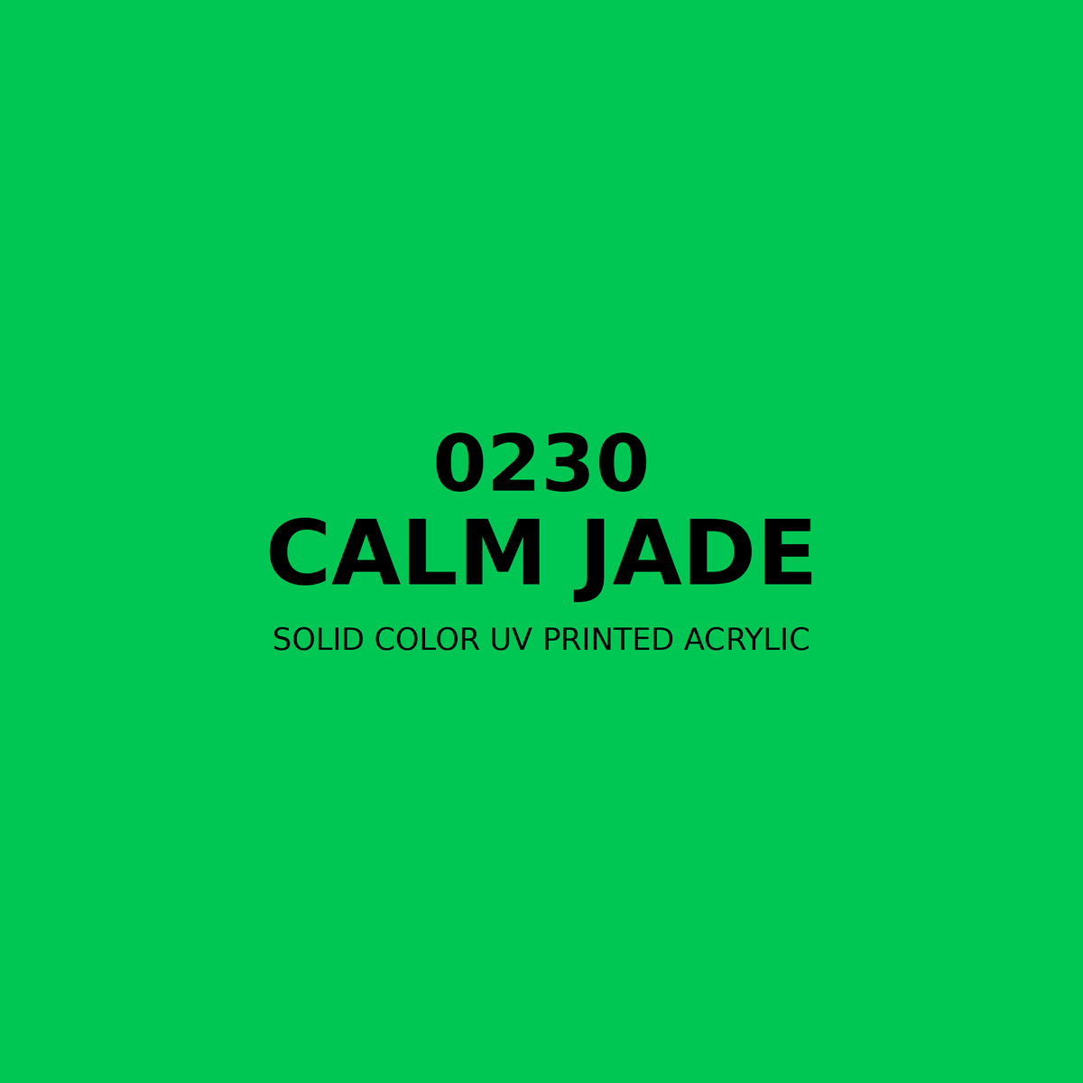 0230 | Calm Jade | Solid Color UV Printed Acrylic - Solid Color UV Printed Acrylic