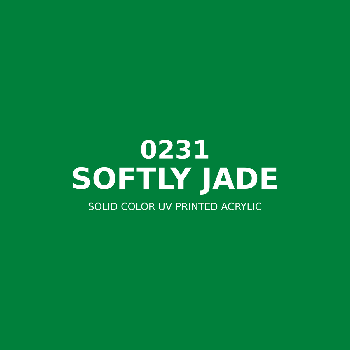 0231 | Softly Jade | Solid Color UV Printed Acrylic - Solid Color UV Printed Acrylic