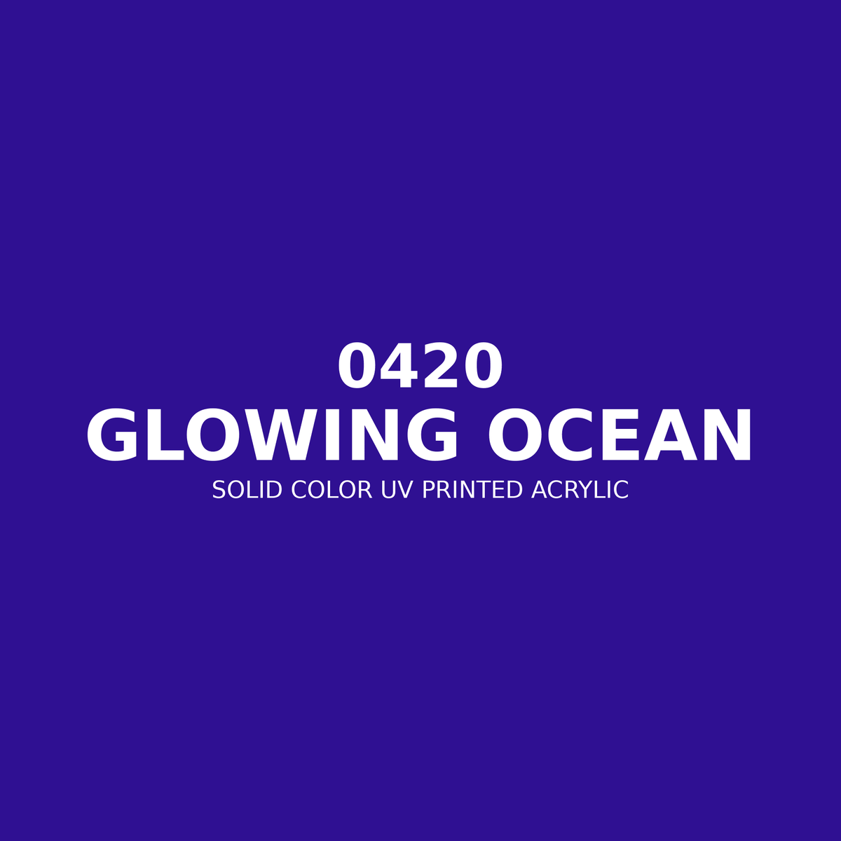 0420 | Glowing Ocean | Solid Color UV Printed Acrylic - Solid Color UV Printed Acrylic