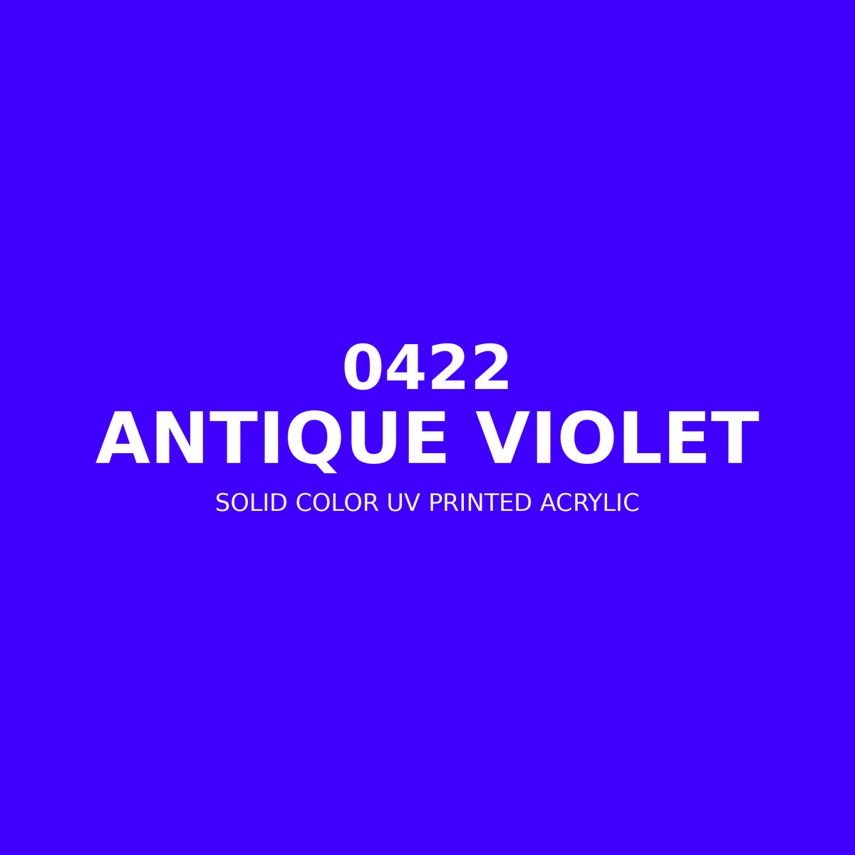 0422 | Antique Violet | Solid Color UV Printed Acrylic - Solid Color UV Printed Acrylic