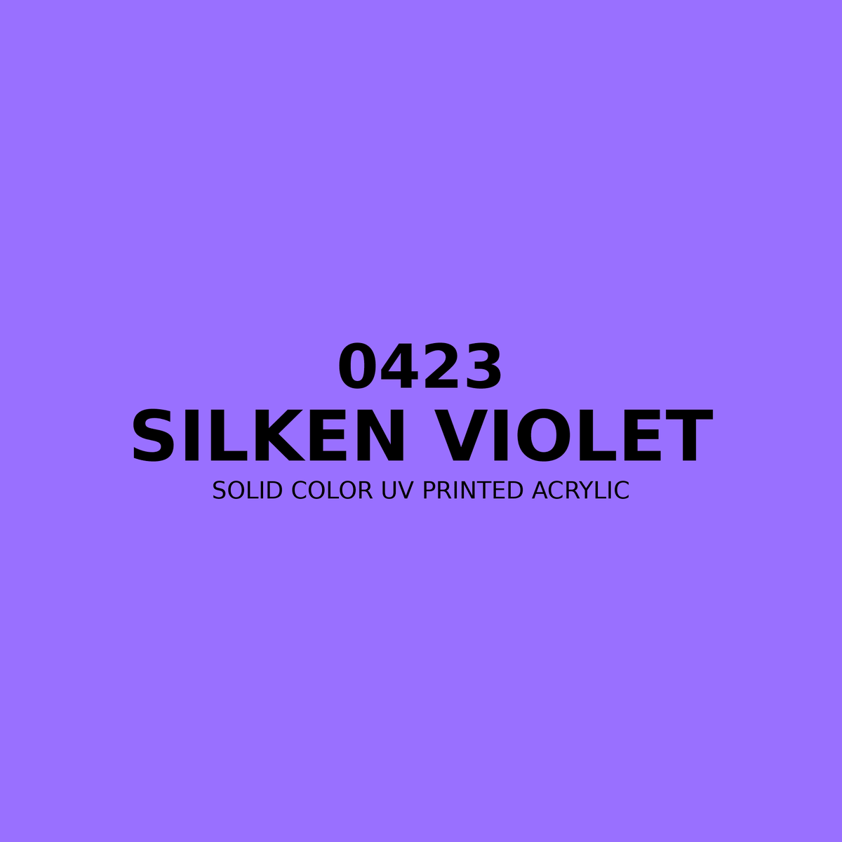 0423 | Silken Violet | Solid Color UV Printed Acrylic - Solid Color UV Printed Acrylic