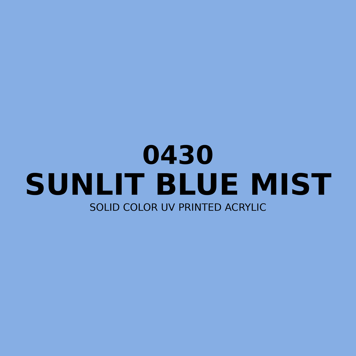 0430 | Sunlit Blue Mist | Solid Color UV Printed Acrylic - Solid Color UV Printed Acrylic
