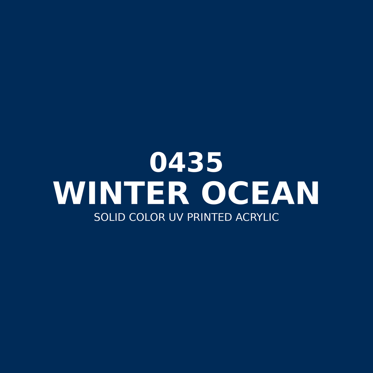 0435 | Winter Ocean | Solid Color UV Printed Acrylic - Solid Color UV Printed Acrylic