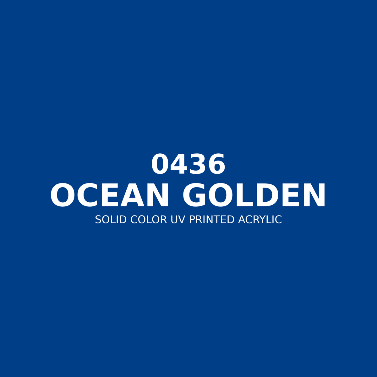 0436 | Ocean Golden | Solid Color UV Printed Acrylic - Solid Color UV Printed Acrylic