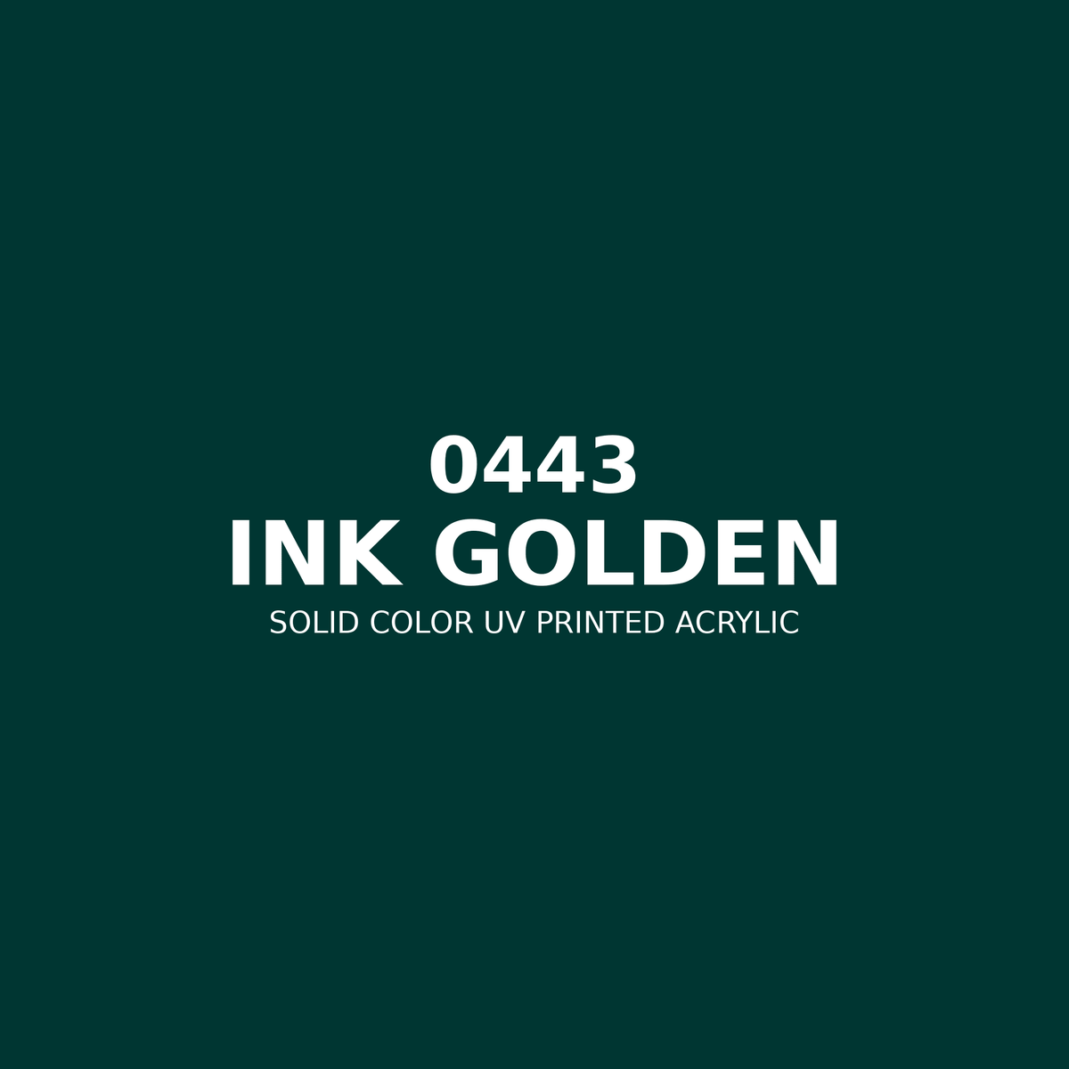 0443 | Ink Golden | Solid Color UV Printed Acrylic - Solid Color UV Printed Acrylic
