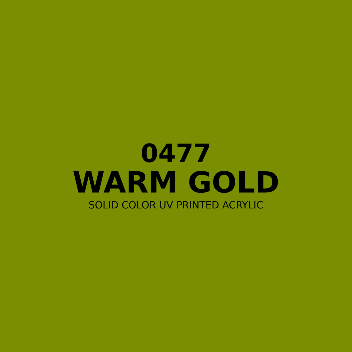 0477 | Warm Gold | Solid Color UV Printed Acrylic - Solid Color UV Printed Acrylic