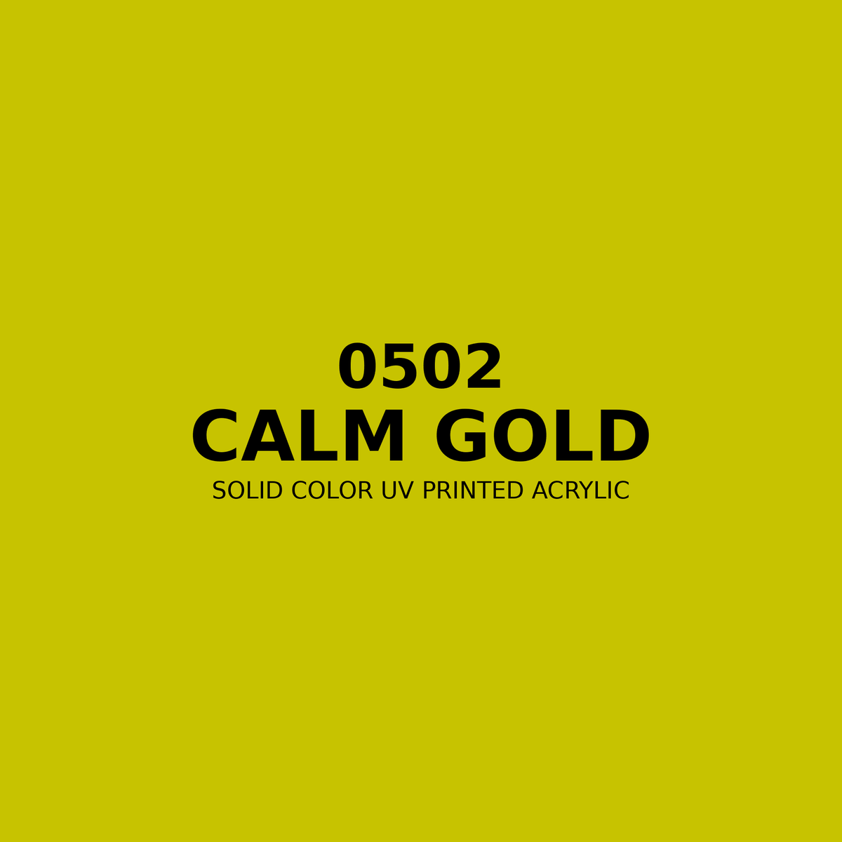 0502 | Calm Gold | Solid Color UV Printed Acrylic - Solid Color UV Printed Acrylic
