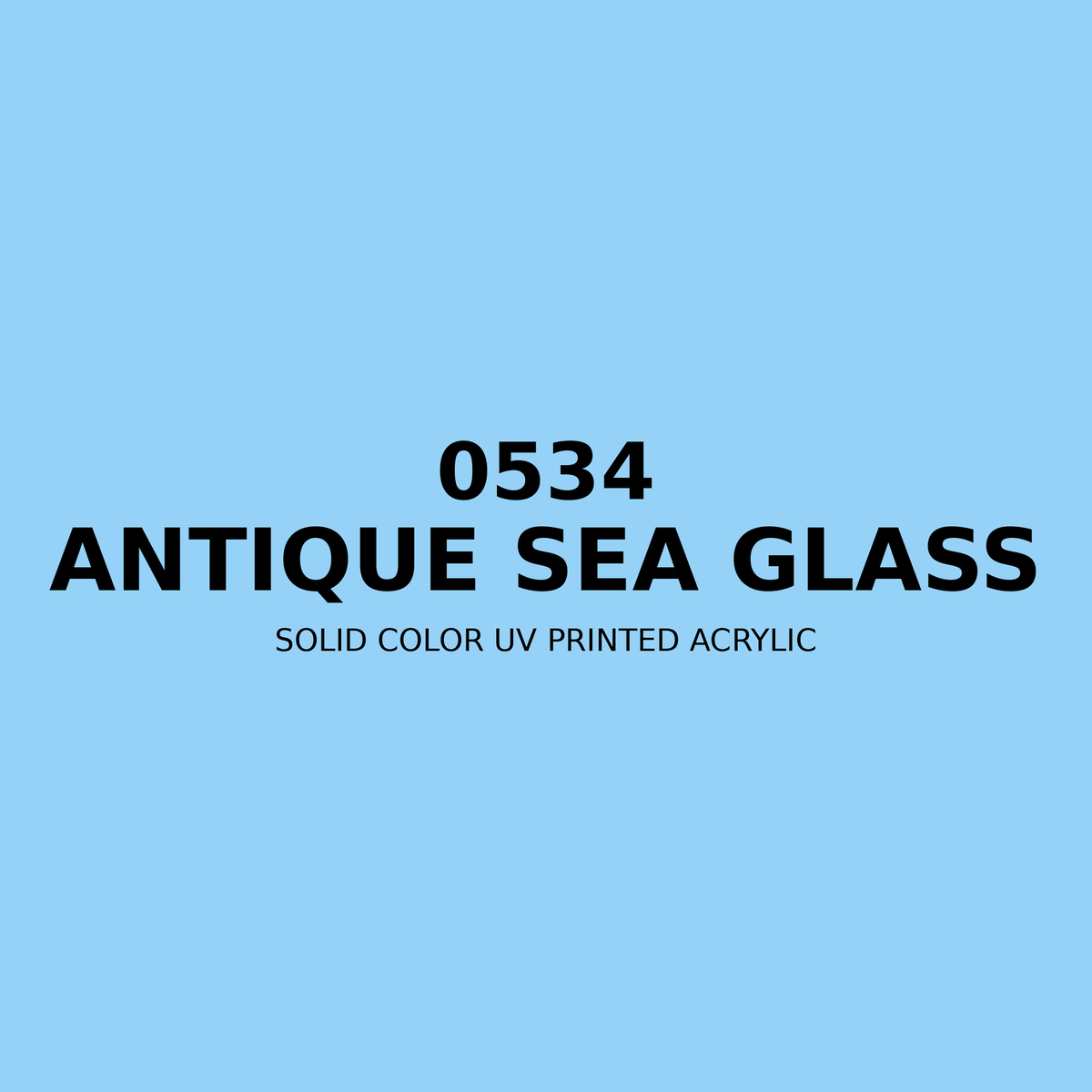 0534 | Antique Sea Glass | Solid Color UV Printed Acrylic - Solid Color UV Printed Acrylic