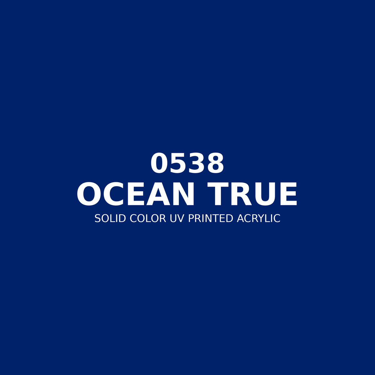 0538 | Ocean True | Solid Color UV Printed Acrylic - Solid Color UV Printed Acrylic