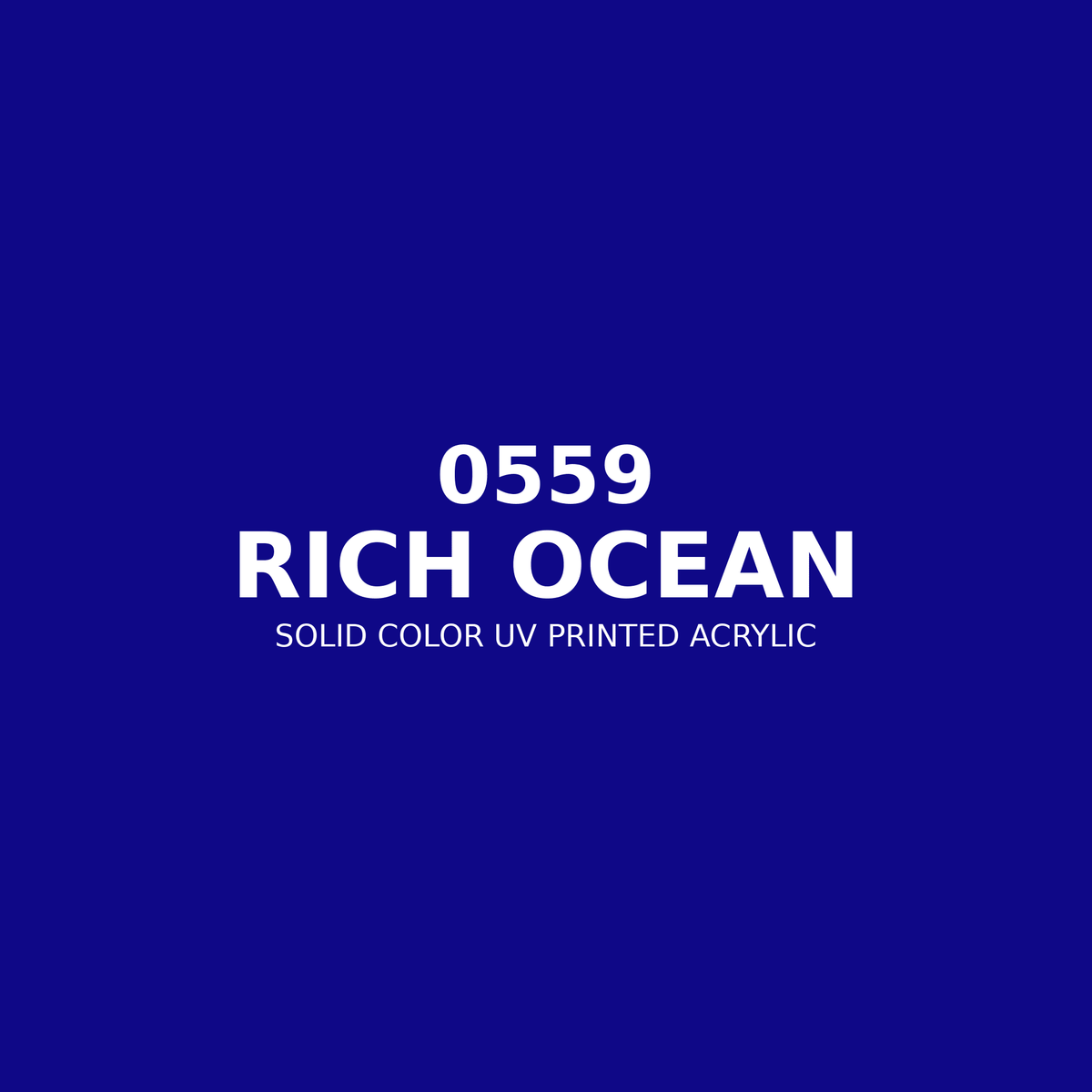 0559 | Rich Ocean | Solid Color UV Printed Acrylic - Solid Color UV Printed Acrylic