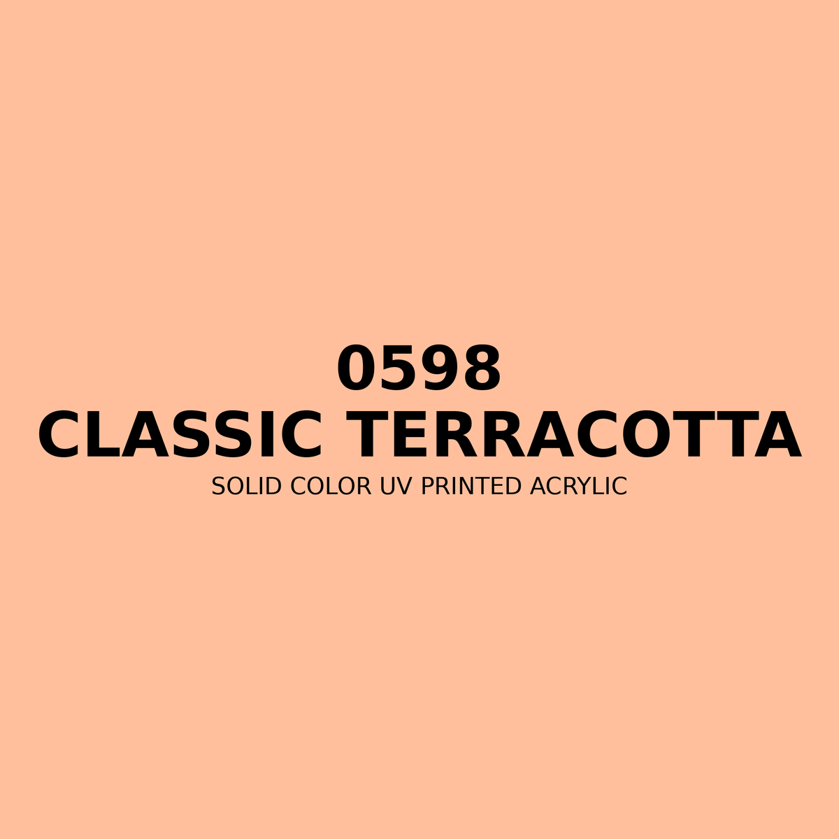 0598 | Classic Terracotta | Solid Color UV Printed Acrylic - Solid Color UV Printed Acrylic