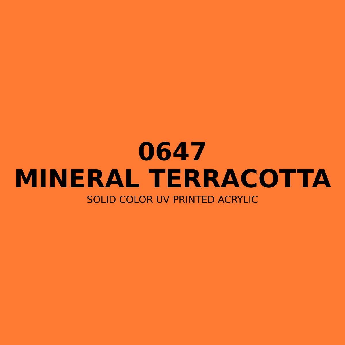 0647 | Mineral Terracotta | Solid Color UV Printed Acrylic - Solid Color UV Printed Acrylic