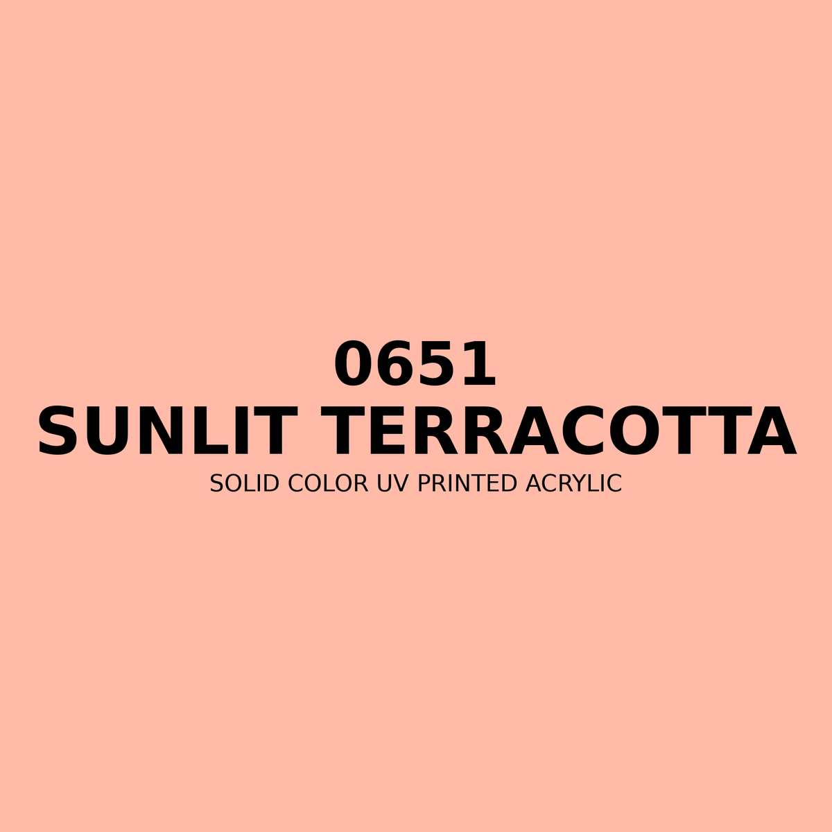0651 | Sunlit Terracotta | Solid Color UV Printed Acrylic - Solid Color UV Printed Acrylic