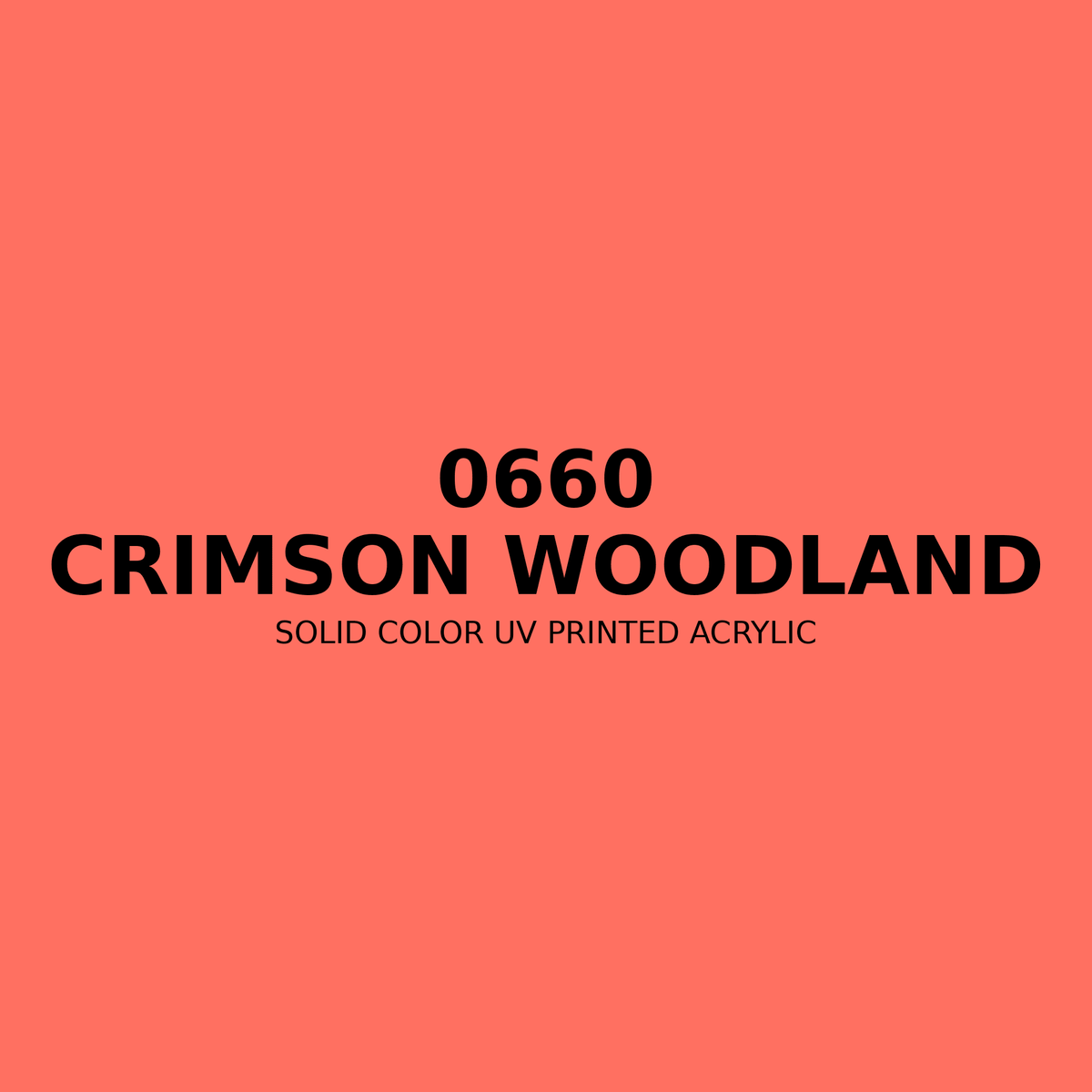 0660 | Crimson Woodland | Solid Color UV Printed Acrylic - Solid Color UV Printed Acrylic