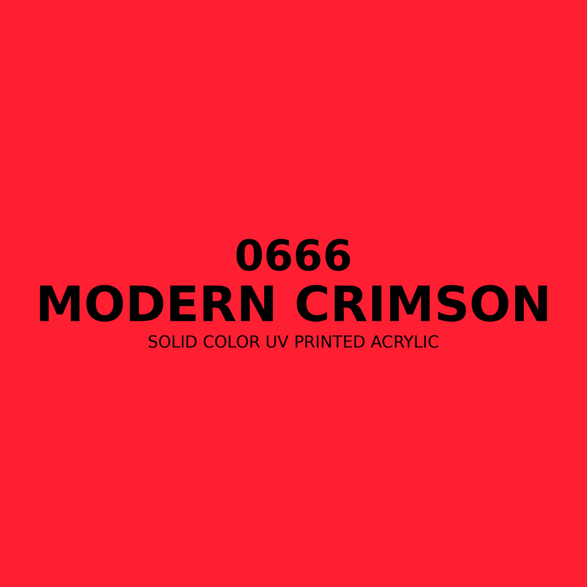 0666 | Modern Crimson | Solid Color UV Printed Acrylic - Solid Color UV Printed Acrylic