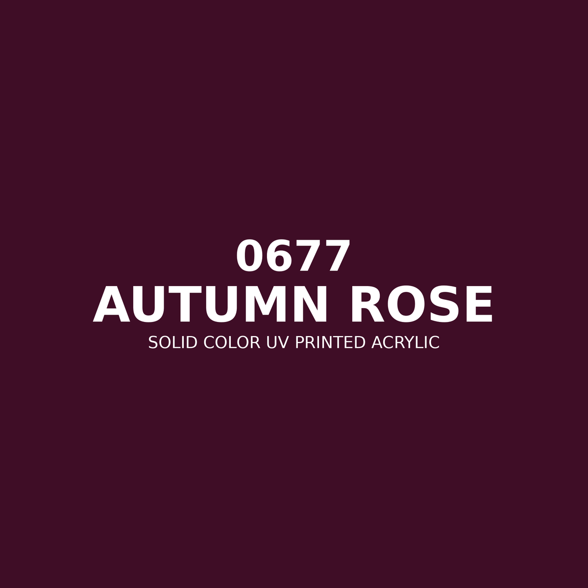 0677 | Autumn Rose | Solid Color UV Printed Acrylic - Solid Color UV Printed Acrylic