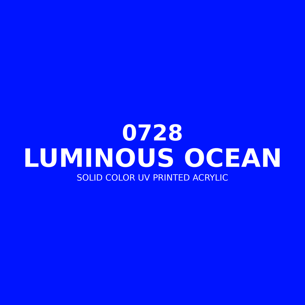 0728 | Luminous Ocean | Solid Color UV Printed Acrylic - Solid Color UV Printed Acrylic