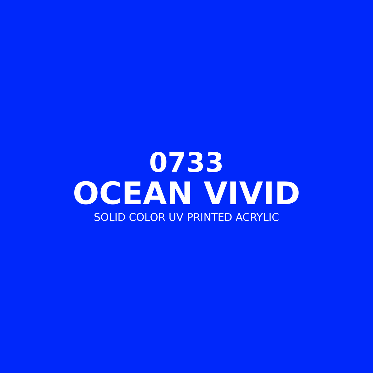 0733 | Ocean Vivid | Solid Color UV Printed Acrylic - Solid Color UV Printed Acrylic