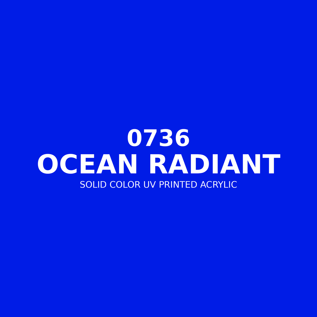 0736 | Ocean Radiant | Solid Color UV Printed Acrylic - Solid Color UV Printed Acrylic