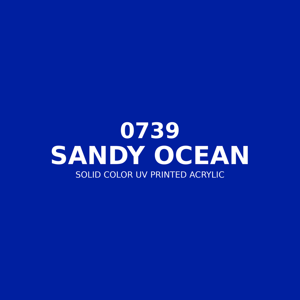 0739 | Sandy Ocean | Solid Color UV Printed Acrylic - Solid Color UV Printed Acrylic