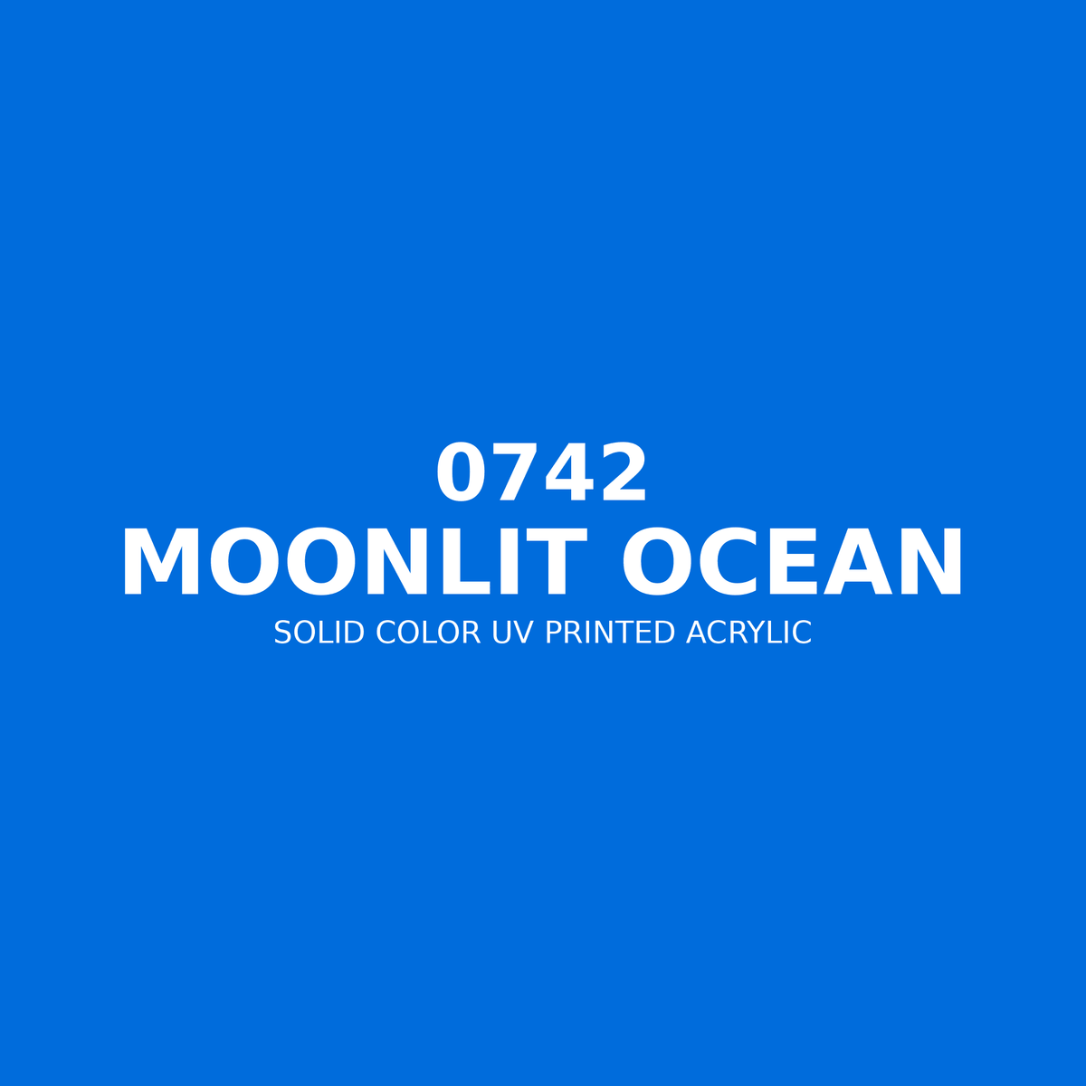0742 | Moonlit Ocean | Solid Color UV Printed Acrylic - Solid Color UV Printed Acrylic