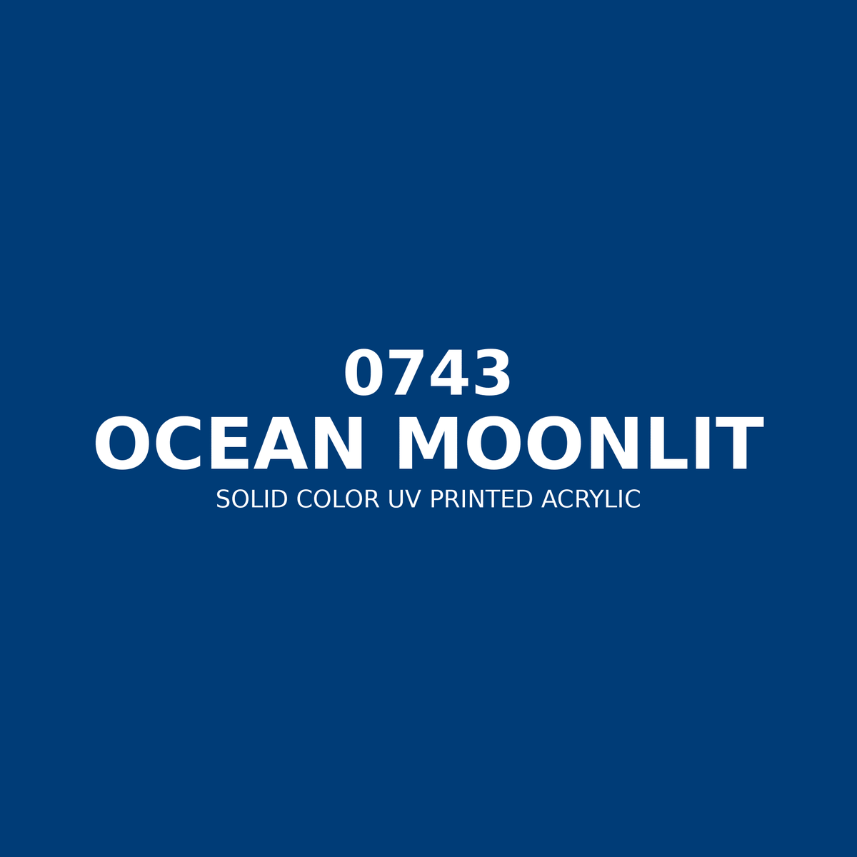 0743 | Ocean Moonlit | Solid Color UV Printed Acrylic - Solid Color UV Printed Acrylic