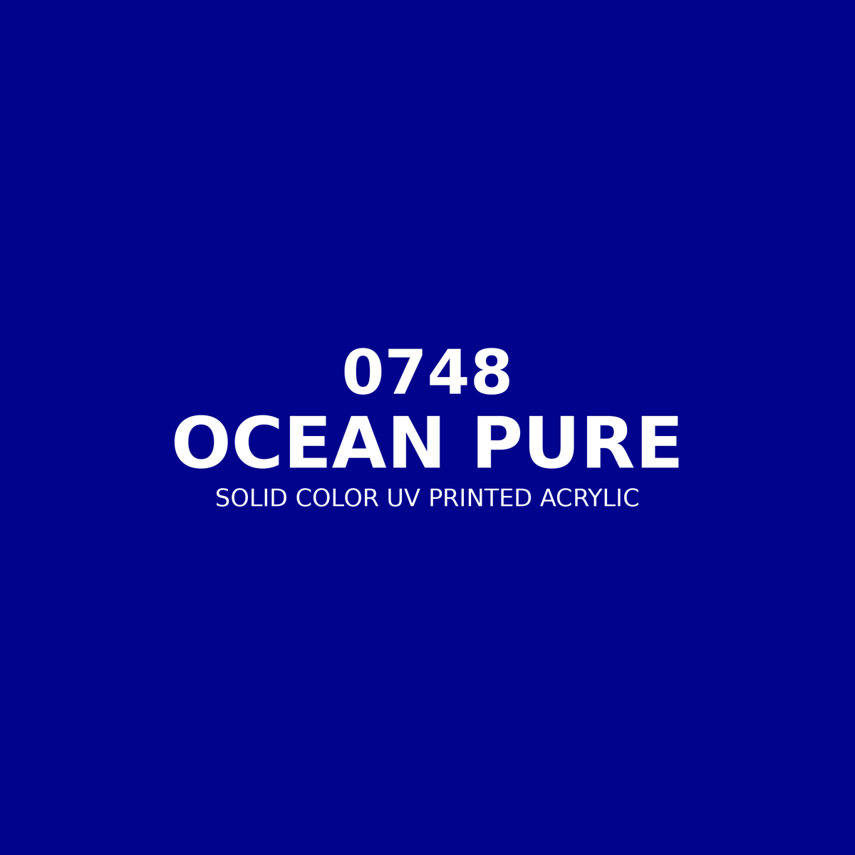0748 | Ocean Pure | Solid Color UV Printed Acrylic - Solid Color UV Printed Acrylic