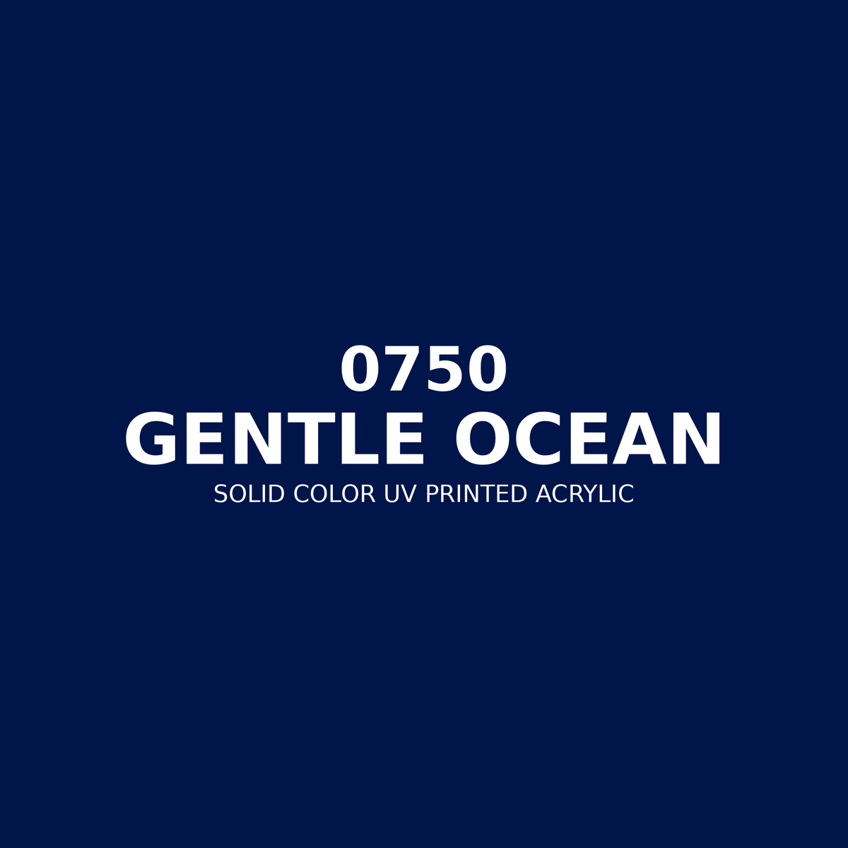 0750 | Gentle Ocean | Solid Color UV Printed Acrylic - Solid Color UV Printed Acrylic