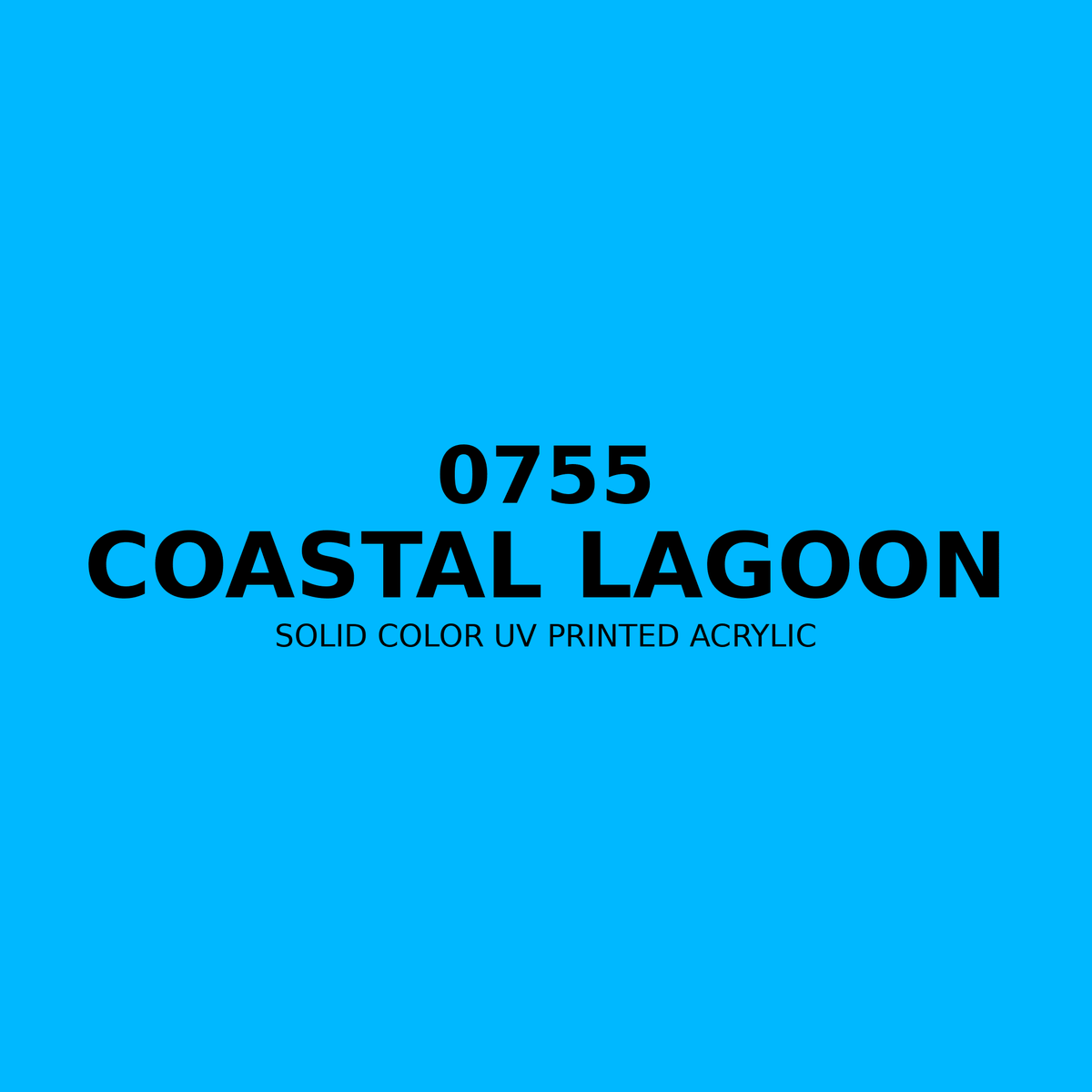 0755 | Coastal Lagoon | Solid Color UV Printed Acrylic - Solid Color UV Printed Acrylic