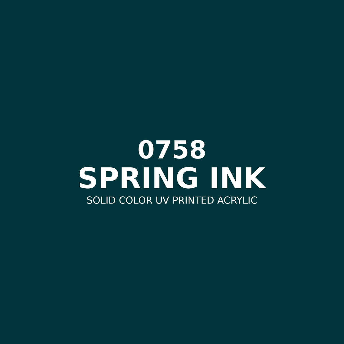 0758 | Spring Ink | Solid Color UV Printed Acrylic - Solid Color UV Printed Acrylic