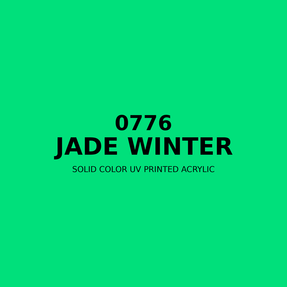 0776 | Jade Winter | Solid Color UV Printed Acrylic - Solid Color UV Printed Acrylic