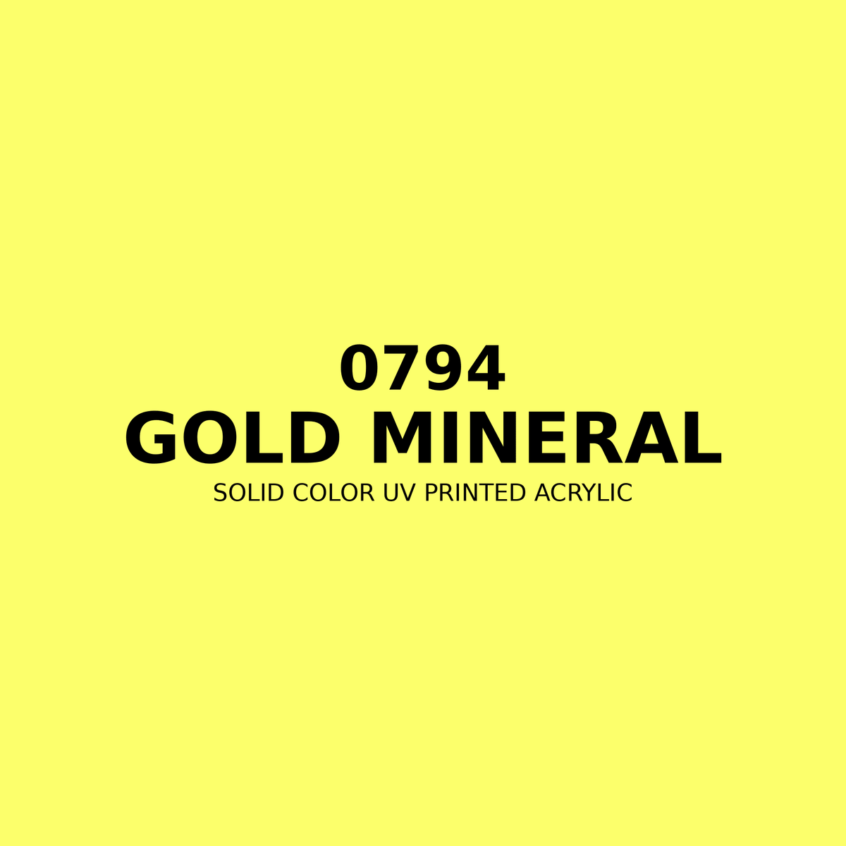 0794 | Gold Mineral | Solid Color UV Printed Acrylic - Solid Color UV Printed Acrylic