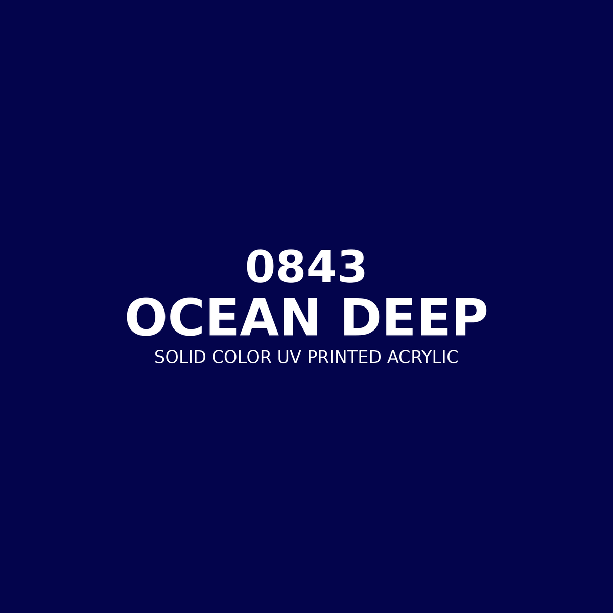 0843 | Ocean Deep | Solid Color UV Printed Acrylic - Solid Color UV Printed Acrylic
