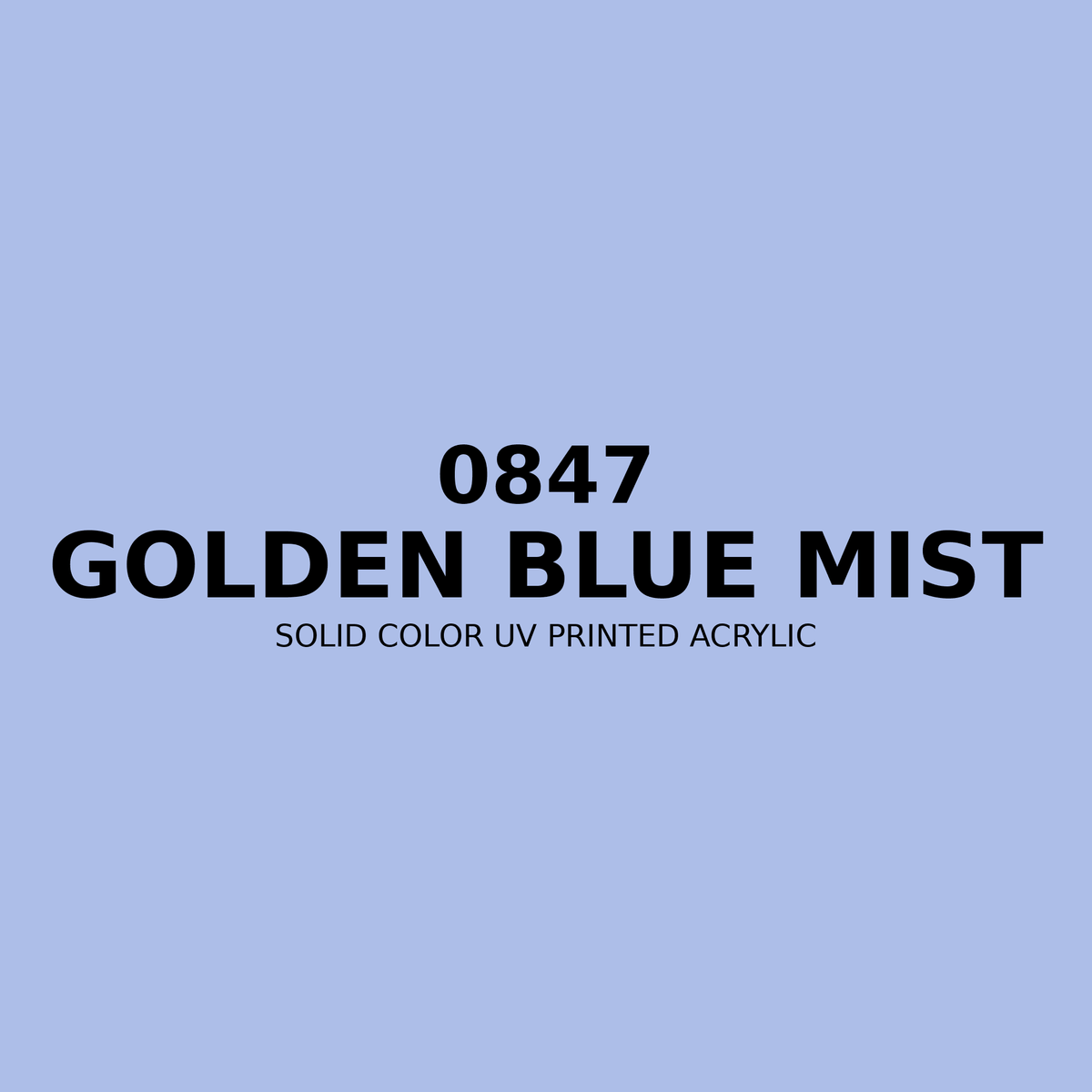 0847 | Golden Blue Mist | Solid Color UV Printed Acrylic - Solid Color UV Printed Acrylic