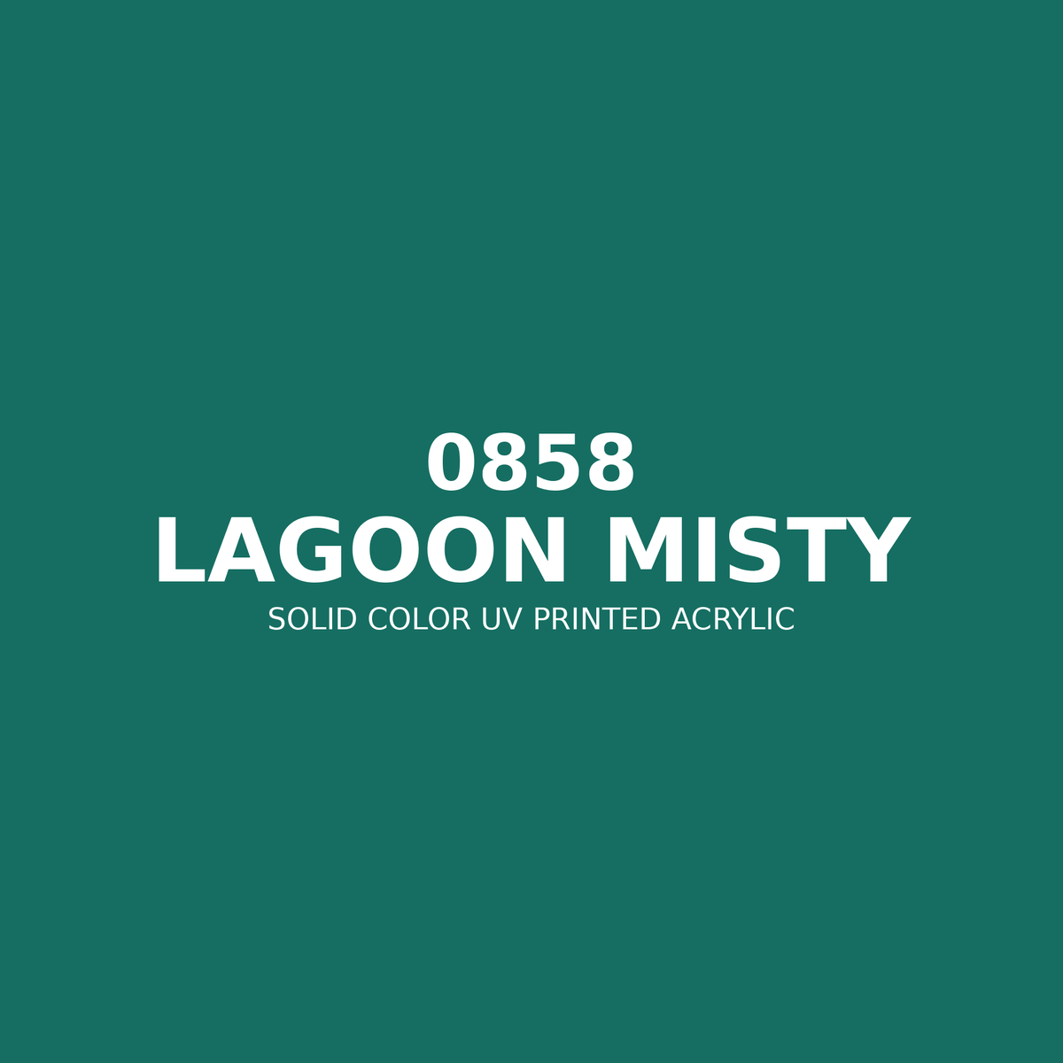 0858 | Lagoon Misty | Solid Color UV Printed Acrylic - Solid Color UV Printed Acrylic